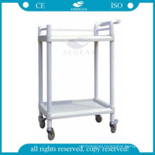 AG-UTA05 two shelves approved luxurious clinic medication trolley